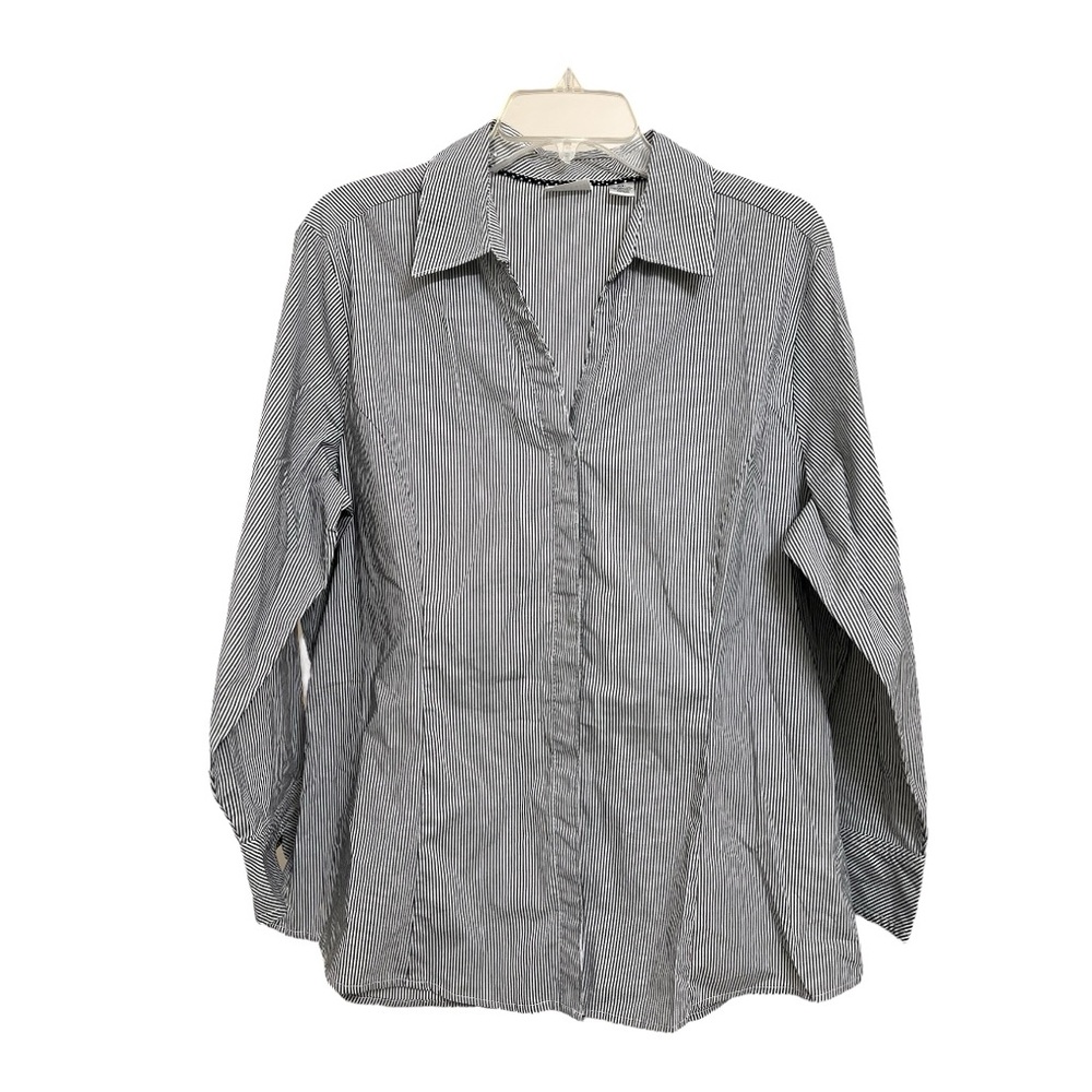 Lee Riders Button Shirt pinstripes Down up Shirt Size Extra Large